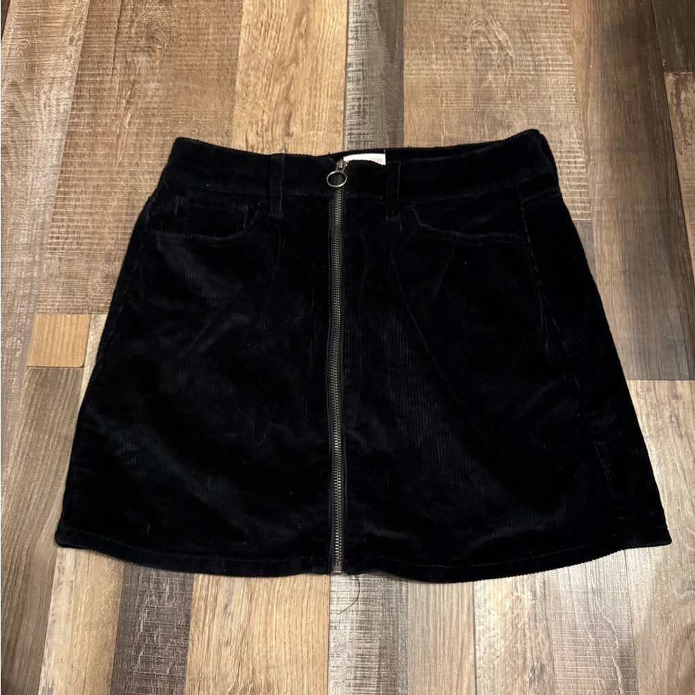 SO Black Velvet Mini Skirt